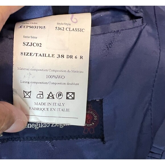 Saks Fifth Ave Ermenegildo Zegna Italy Wool Sport Coat Blazer Jacket  Men's 38 - Picture 7 of 9